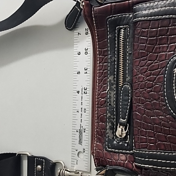 Saddle Brown & Dark Brown & a Burgundy Black Crossbody/Bag 2 bags - Picture 14 of 16